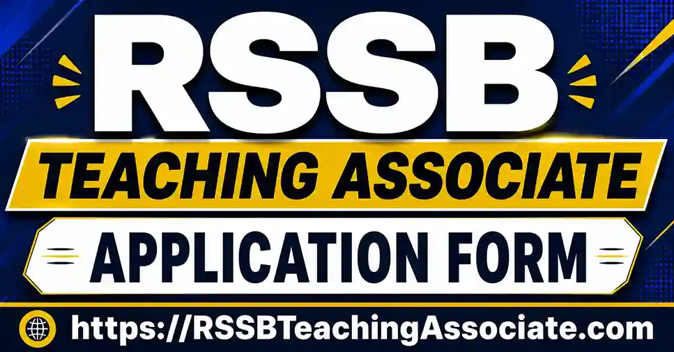 Rajasthan RSSB Teaching Associate Application Form 2026 Online Apply