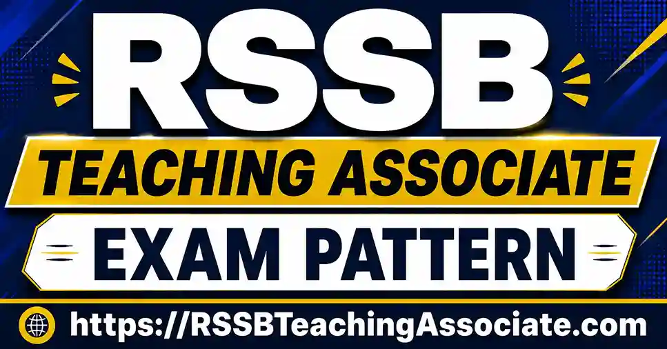 Rajasthan RSSB Teaching Associate Exam Pattern 2026 Paper 1 & Paper 2