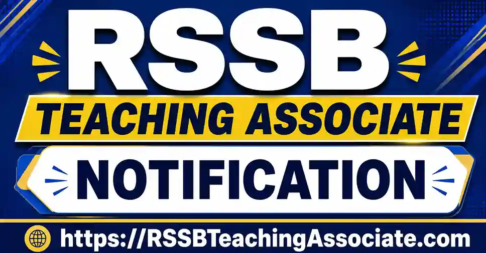 RSSB Teaching Associate Notification 2026 PDF Download